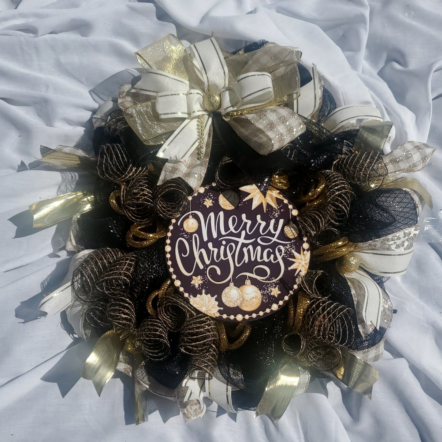 Merry Christmas Black and Gold